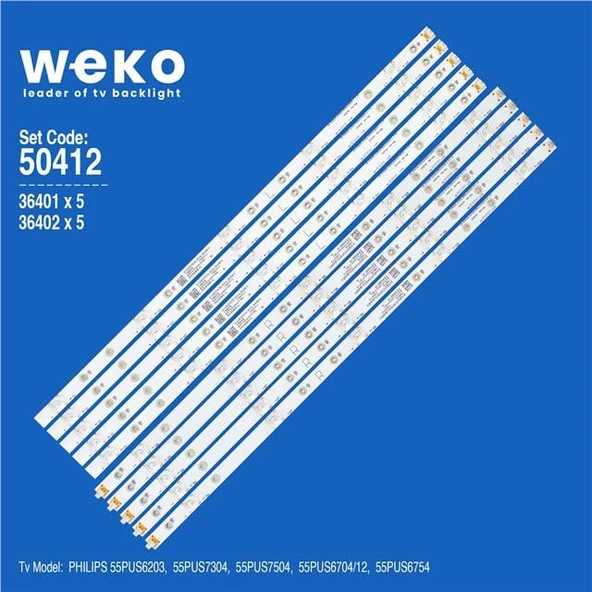 Wkset-5412 36401X5 36402X5 Lb-Gm3030-Gj0d22555x10an22 10 Adet Led Bar ürün görseli 1