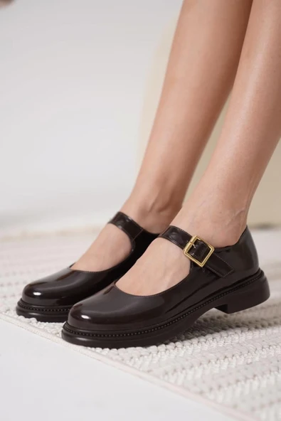 Yokox Kahverengi Rugan Oxford Ayakkabı - Resim 3