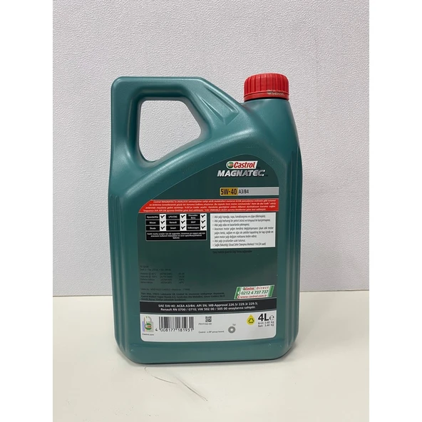 Magnatec 5W-40 A3/b4 4 Litre (2024 Üretim) - 2