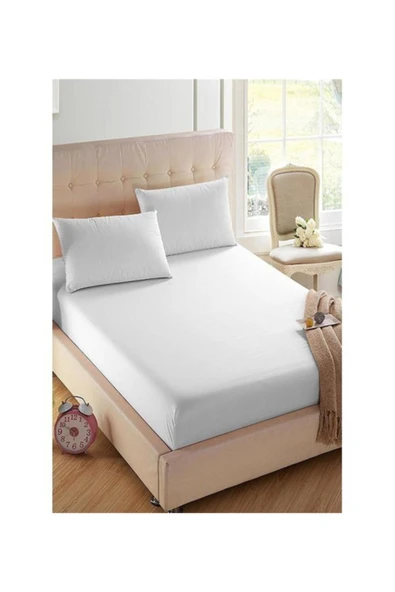 Gasel Home Kumaş Lastikli Çarşaf Takımı Beyaz ürün görseli