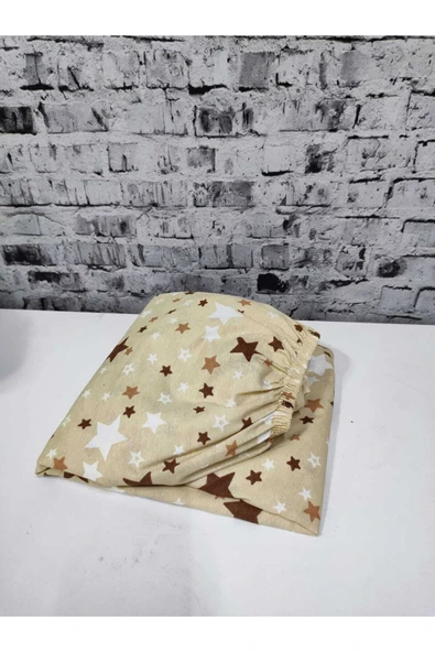 Gasel Home Pamuklu Kumaş Yıldız Desen Tek Kişilik Lastikli Çarşaf - 2