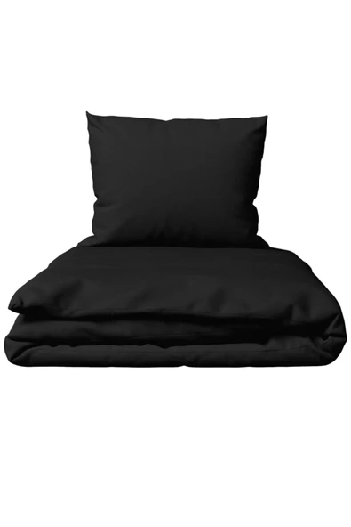 Maki Siyah Tek Kişilik Nevresim Ve Yastık Kılıfı - Resim 2