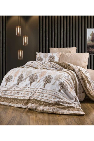 Gasel Home ÇİFT KİŞİLİK PAMUKLU AĞAÇ DESEN NEVRESİM TAKIMI ( ÇARŞAF LASTİKLİ ) ürün görseli