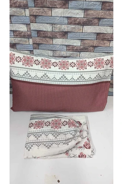 Gasel Home Çift Kişilik Kanaviçe Desen Pamuklu Lastikli Çarşaf Takımı - 2