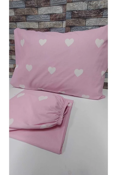 Gasel Home PAMUKLU KALP DESEN ÇİFT KİŞİLİK LASTİKLİ ÇARŞAF TAKIMI ürün görseli