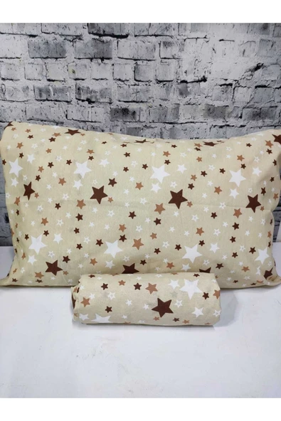 Gasel Home Pamuklu Kumaş Yıldız Desen Çift Kişilik Lastikli Çarşaf Takımı ürün görseli