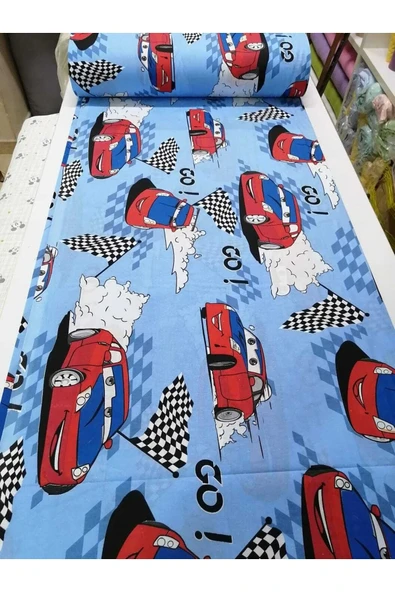 Gasel Home Nevresim-çarşaflık Ranforce Kumaş Araba Desen