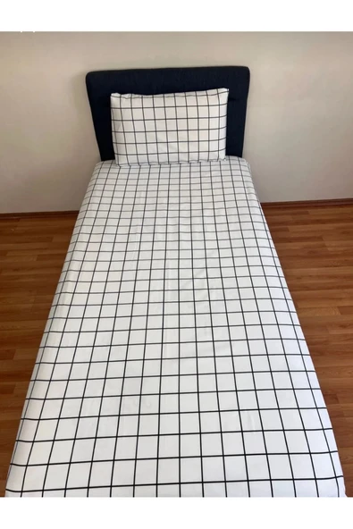 Gasel Home Pamuklu Tek Kişilik Lastikli Çarşaf Takımı Kareli ürün görseli