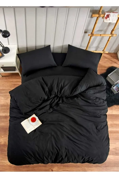 Gasel Home ÇİFT KİŞİLİK PAMUKLU ÇARŞAFI LASTİKLİ NEVRESİM TAKIMI DÜZ RENK ürün görseli