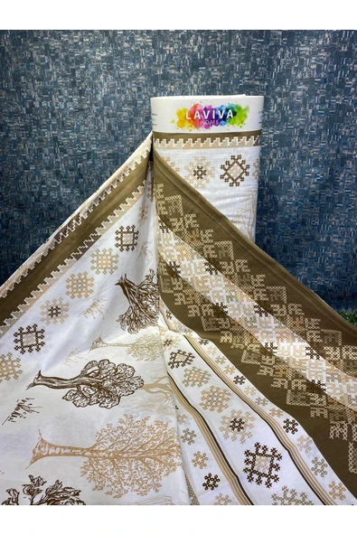 Gasel Home 1 Top ( 30 Metre ) Nevresimlik Çarşaflık Metrelik Kumaş (yeni Ağaç Desen) ürün görseli