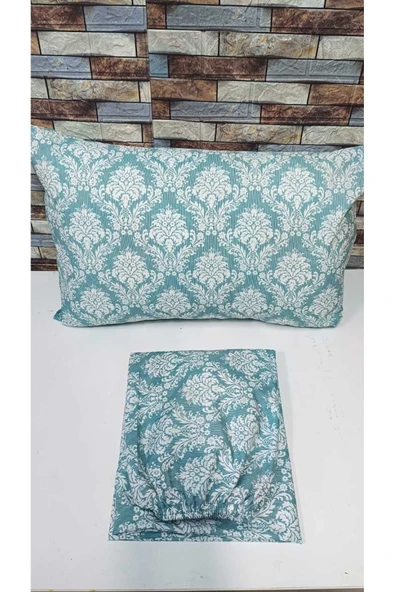 Gasel Home TEK KİŞİLİK PAMUKLU LASTİKLİ ÇARŞAF TAKIMI ( ŞAL-DAMAKS DESEN ) - 1