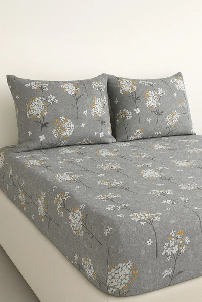 Gasel Home ÇİFT KİŞİLİK PAMUKLU RANFORCE KUMAŞ LASTİKLİ ÇARŞAF TAKIMI