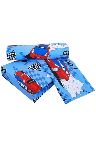 Elmira Textile Tek Kişilik Arabalı Çocuk Pamuklu Nevresim Takımı - Resim 2