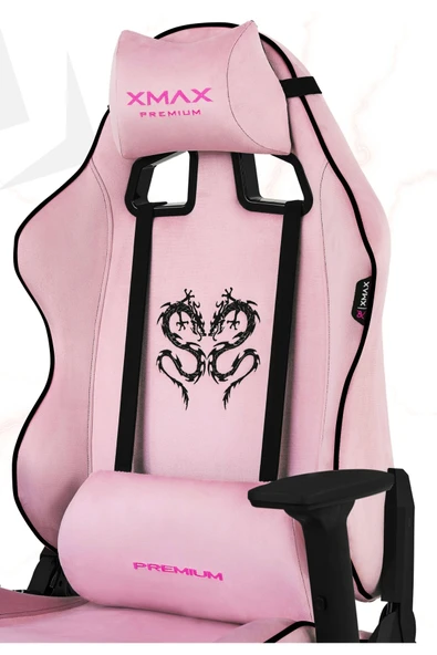 XMAX / Rio Balerion Terletmez Kadife Kumaş Pembe Gaming Oyuncu Koltuğu / 120 Kg Taşır ürün görseli