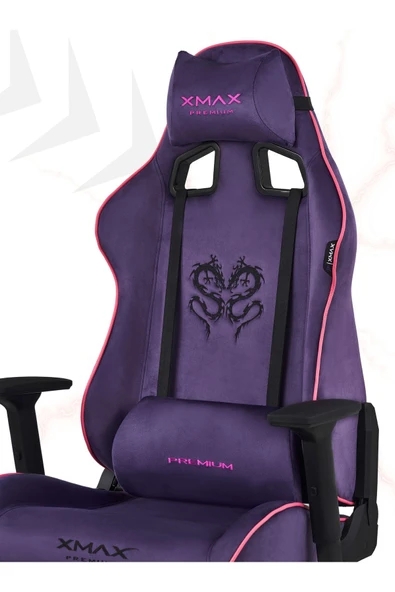 XMAX / Rio Plus Balerion Terletmez Kadife Kumaş Mor Gaming Oyuncu Koltuğu / 120 Kg Taşır ürün görseli