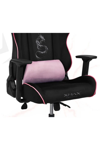 XMAX / Rio Balerion Terletmez Kadife Kumaş Siyah Gaming Oyuncu Koltuğu / 120 Kg Taşır - Resim 4