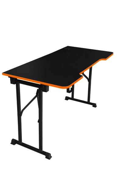 XMAX / JetKur Siyah MDF Bilgisayar Oyuncu Masası 160x70cm Sallanmaz Metal Ayaklı - Pratik Kurulum - Resim 3