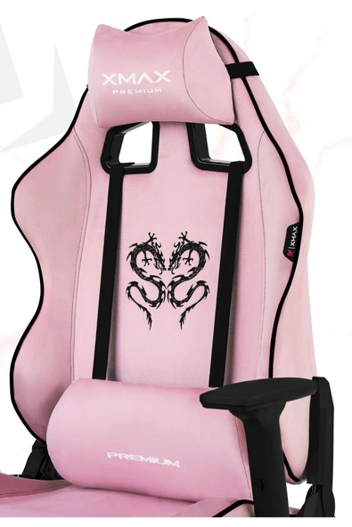 XMAX / Rio Balerion Terletmez Kadife Kumaş Pembe Gaming Oyuncu Koltuğu / 120 Kg Taşır ürün görseli