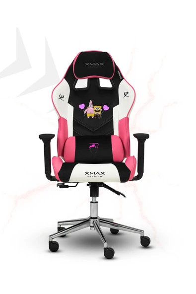 XMAX / Mini Rio Sunger Bob Kumaş Pembe Çocuk Oyuncu Koltuğu / 85 KG Taşır - Resim 3