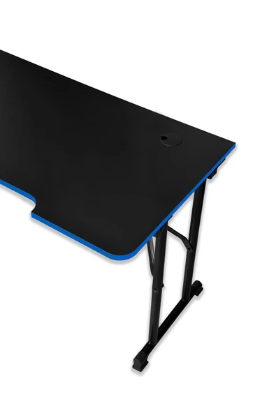 XMAX / JetKur Siyah MDF Bilgisayar Oyuncu Masası 140x70cm Sallanmaz Metal Ayaklı - Pratik Kurulum - Resim 7