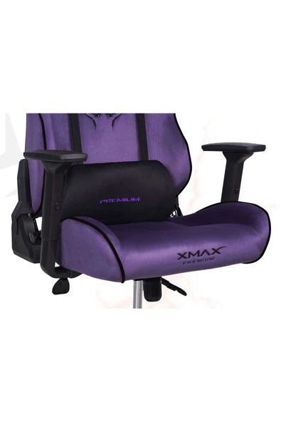 XMAX / Rio Plus Balerion Terletmez Kadife Kumaş Mor Gaming Oyuncu Koltuğu / 120 Kg Taşır - Resim 6