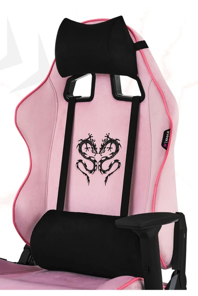 XMAX / Rio Balerion Terletmez Kadife Kumaş Pembe Gaming Oyuncu Koltuğu / 120 Kg Taşır ürün görseli