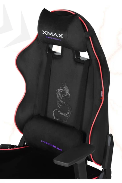 XMAX / Rio Balerion Terletmez Kadife Kumaş Siyah Gaming Oyuncu Koltuğu / 120 Kg Taşır ürün görseli