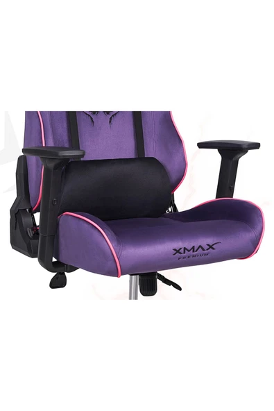 XMAX / Rio Balerion Terletmez Kadife Kumaş Mor Gaming Oyuncu Koltuğu / 120 Kg Taşır - Resim 3