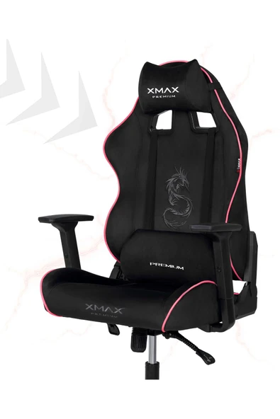 XMAX / Rio Balerion Terletmez Kadife Kumaş Siyah Gaming Oyuncu Koltuğu / 120 Kg Taşır - Resim 3