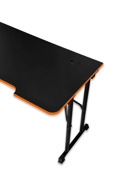 XMAX / JetKur Siyah MDF Bilgisayar Oyuncu Masası 120x60cm Sallanmaz Metal Ayaklı - Pratik Kurulum - Resim 7