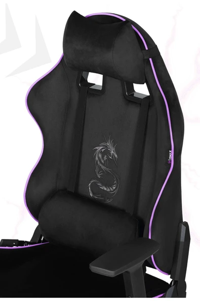 XMAX / Rio Balerion Terletmez Kadife Kumaş Siyah Gaming Oyuncu Koltuğu / 120 Kg Taşır ürün görseli