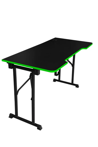 XMAX / JetKur Siyah MDF Bilgisayar Oyuncu Masası 160x70cm Sallanmaz Metal Ayaklı - Pratik Kurulum - Resim 5