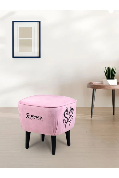 XMAX Arya Baby Face Kadife Pembe Kumaş Üstü Kalın Süngerli Kaliteli Ayak Uzatma Pufu Mode:8 - Resim 2