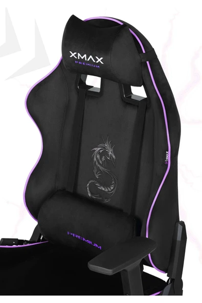 XMAX / Rio Balerion Terletmez Kadife Kumaş Siyah Gaming Oyuncu Koltuğu / 120 Kg Taşır ürün görseli