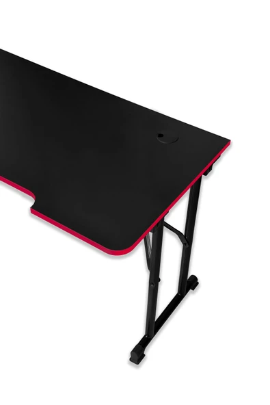 XMAX / JetKur Siyah MDF Bilgisayar Oyuncu Masası 120x60cm Sallanmaz Metal Ayaklı - Pratik Kurulum - Resim 3