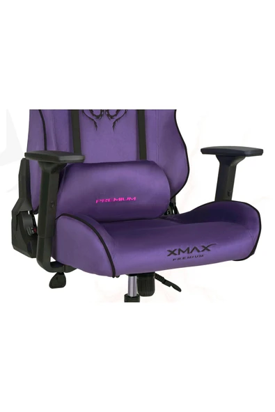 XMAX / Rio Balerion Terletmez Kadife Kumaş Mor Gaming Oyuncu Koltuğu / 120 Kg Taşır - Resim 2