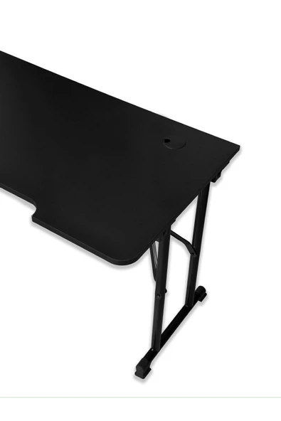 XMAX JetKur Siyah Bilgisayar Oyuncu Masası 160x70cm Sallanmaz Metal Ayaklı - Pratik Kurulum - Resim 6