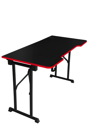 XMAX / JetKur Siyah MDF Bilgisayar Oyuncu Masası 140x70cm Sallanmaz Metal Ayaklı - Pratik Kurulum - Resim 5