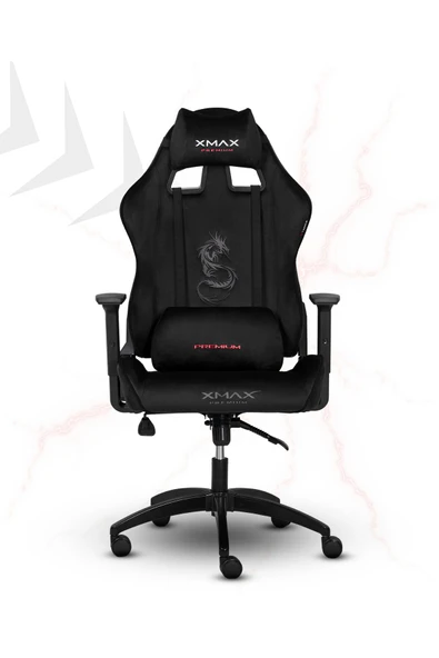 XMAX / Rio Balerion Terletmez Kadife Kumaş Siyah Gaming Oyuncu Koltuğu / 120 Kg Taşır - Resim 2