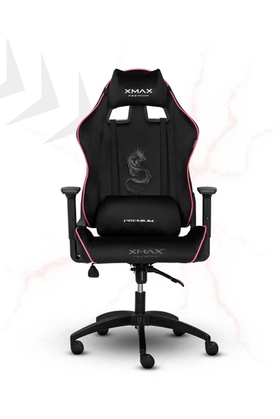 XMAX / Rio Balerion Terletmez Kadife Kumaş Siyah Gaming Oyuncu Koltuğu / 120 Kg Taşır - Resim 2