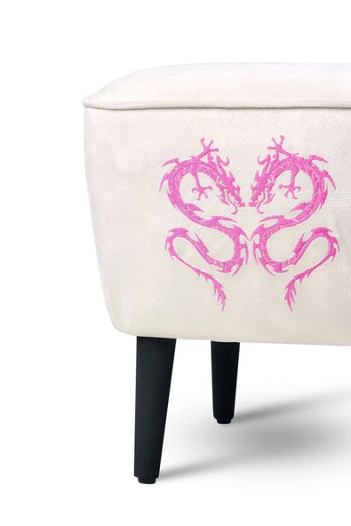 XMAX Arya Baby Face Kadife Beyaz Kumaş Üstü Kalın Süngerli Kaliteli Ayak Uzatma Pufu Mode:8 ürün görseli