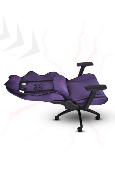 XMAX / Rio Balerion Terletmez Kadife Kumaş Mor Gaming Oyuncu Koltuğu / 120 Kg Taşır - Resim 5