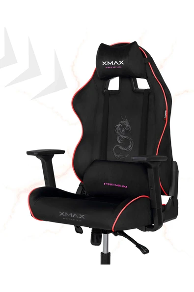 XMAX / Rio Balerion Terletmez Kadife Kumaş Siyah Gaming Oyuncu Koltuğu / 120 Kg Taşır - Resim 5
