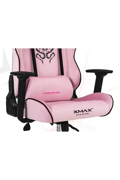 XMAX / Rio Balerion Terletmez Kadife Kumaş Pembe Gaming Oyuncu Koltuğu / 120 Kg Taşır - Resim 3