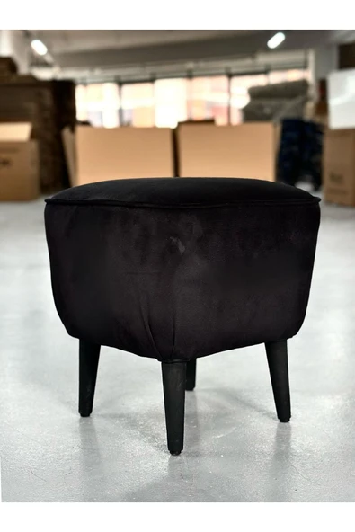 XMAX Arya Baby Face Kadife Siyah Kumaş Üstü Kalın Süngerli Kaliteli Ayak Uzatma Pufu Mode:8 - Resim 5