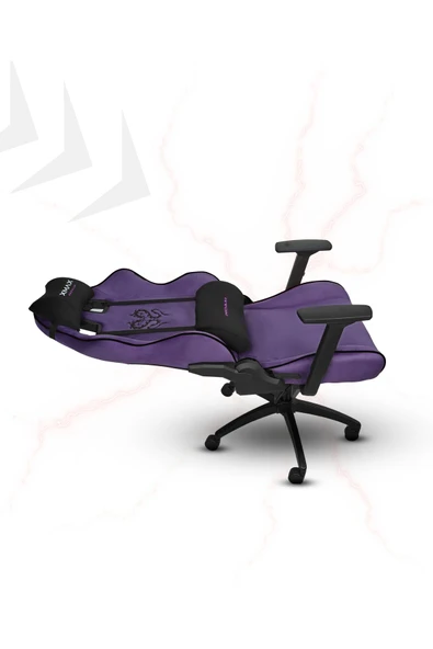 XMAX / Rio Balerion Terletmez Kadife Kumaş Mor Gaming Oyuncu Koltuğu / 120 Kg Taşır - Resim 3
