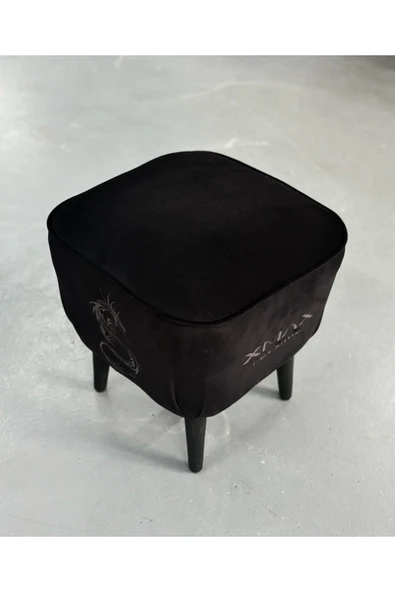 XMAX Arya Baby Face Kadife Siyah Kumaş Üstü Kalın Süngerli Kaliteli Ayak Uzatma Pufu Mode:8 - Resim 6