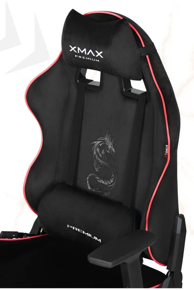 XMAX / Rio Balerion Terletmez Kadife Kumaş Siyah Gaming Oyuncu Koltuğu / 120 Kg Taşır ürün görseli