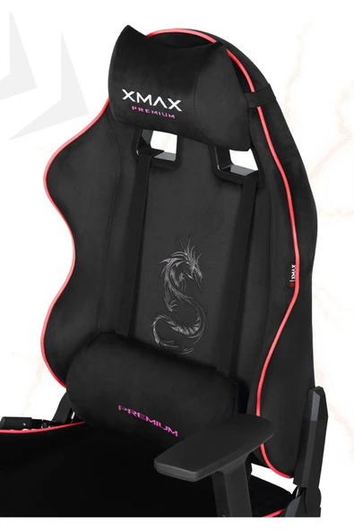 XMAX / Rio Balerion Terletmez Kadife Kumaş Siyah Gaming Oyuncu Koltuğu / 120 Kg Taşır ürün görseli