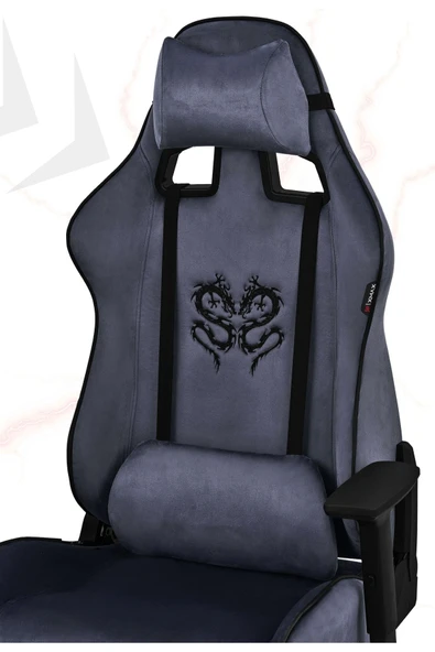 XMAX / Rio Plus Balerion Terletmez Kadife Kumaş Antrasit Gaming Oyuncu Koltuğu / 120 Kg Taşır ürün görseli